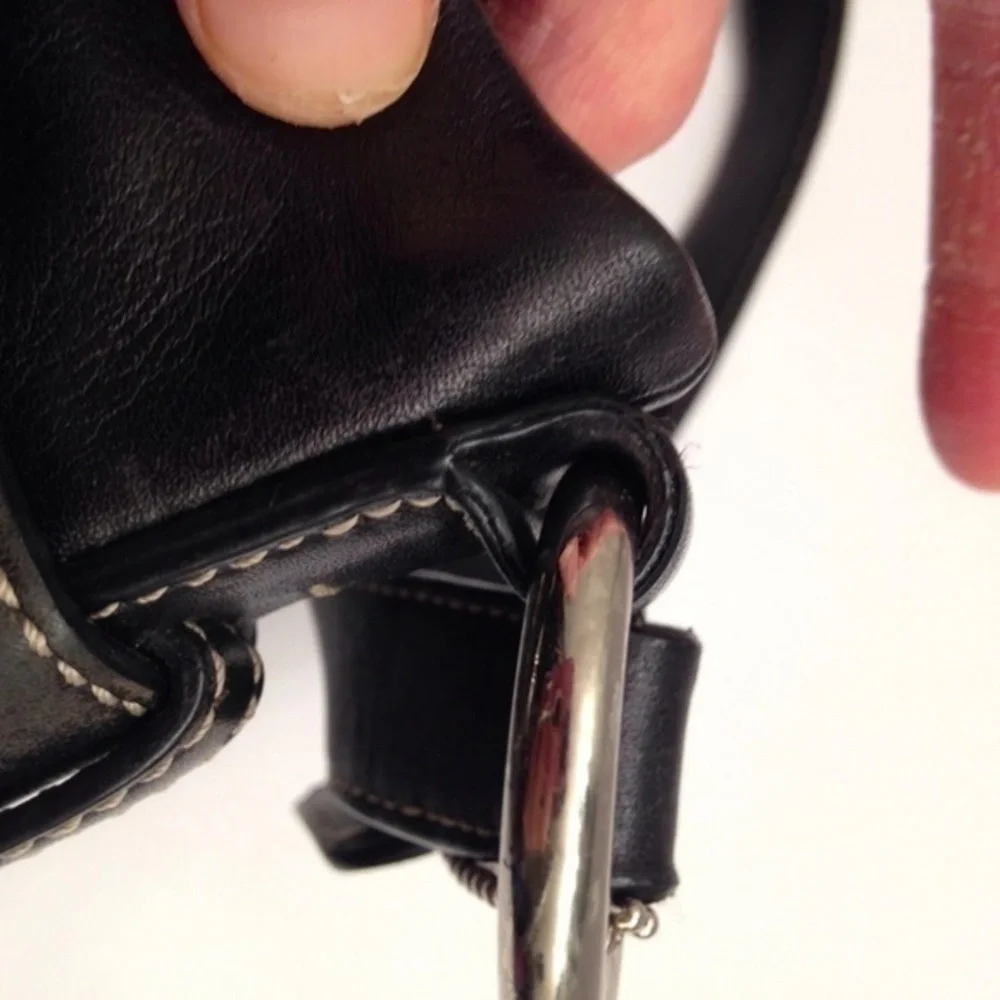 COACH Black Leather Soho Slim Convertible bag